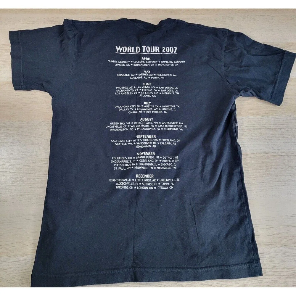 Keith Urban 2007 Love Pain and Crazy World Tour Black T Shirt Small Hank Evie